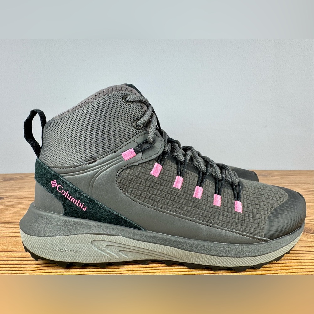 Women’s Columbia Radlock Mid Gray Pink Hiking Boots Outdoors Sz 9.5 - Picture 2 of 11